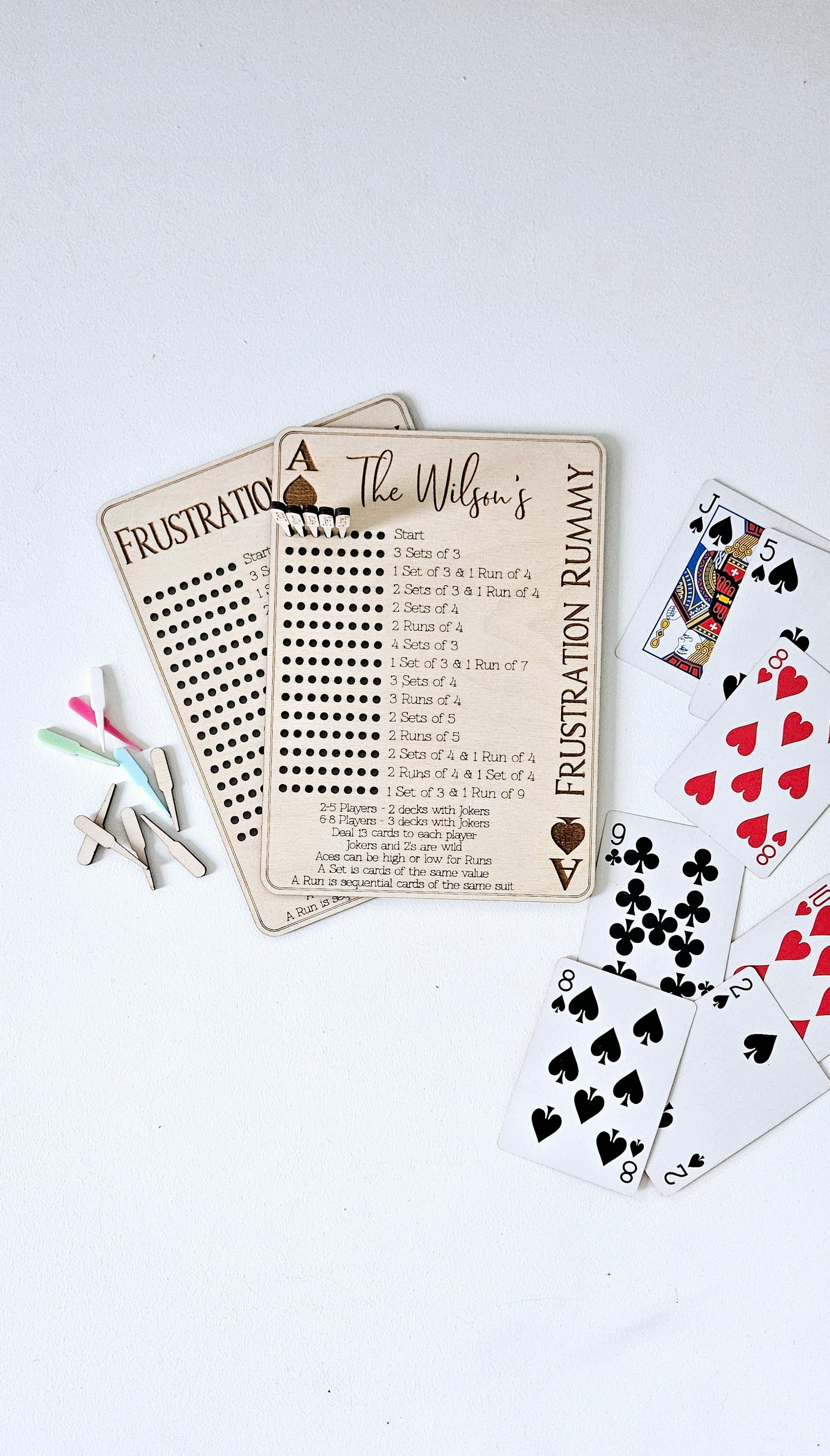 Wooden Frustration Rummy Boards