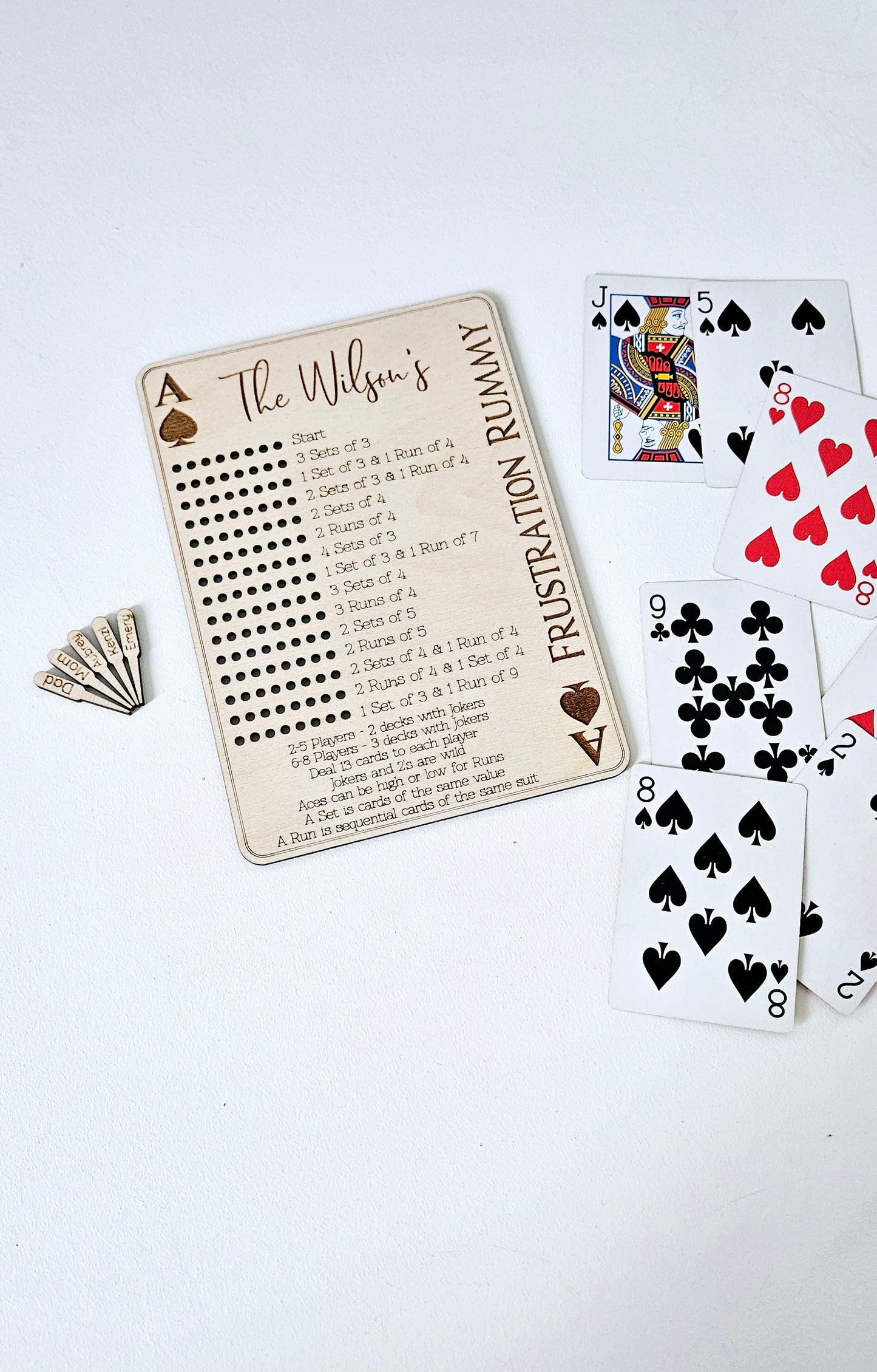 Wooden Frustration Rummy Boards