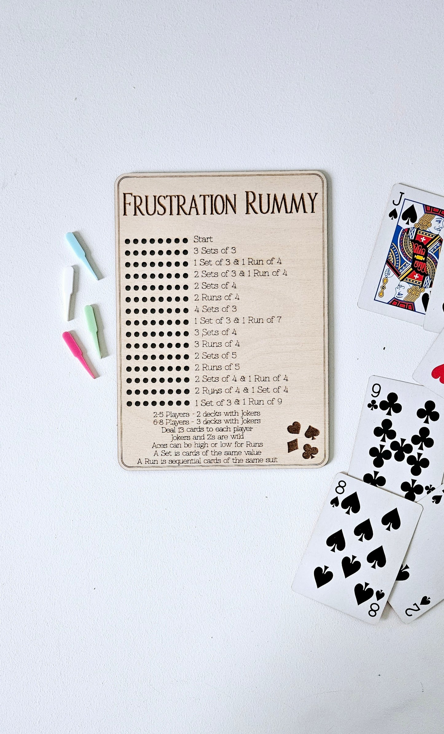 Wooden Frustration Rummy Boards