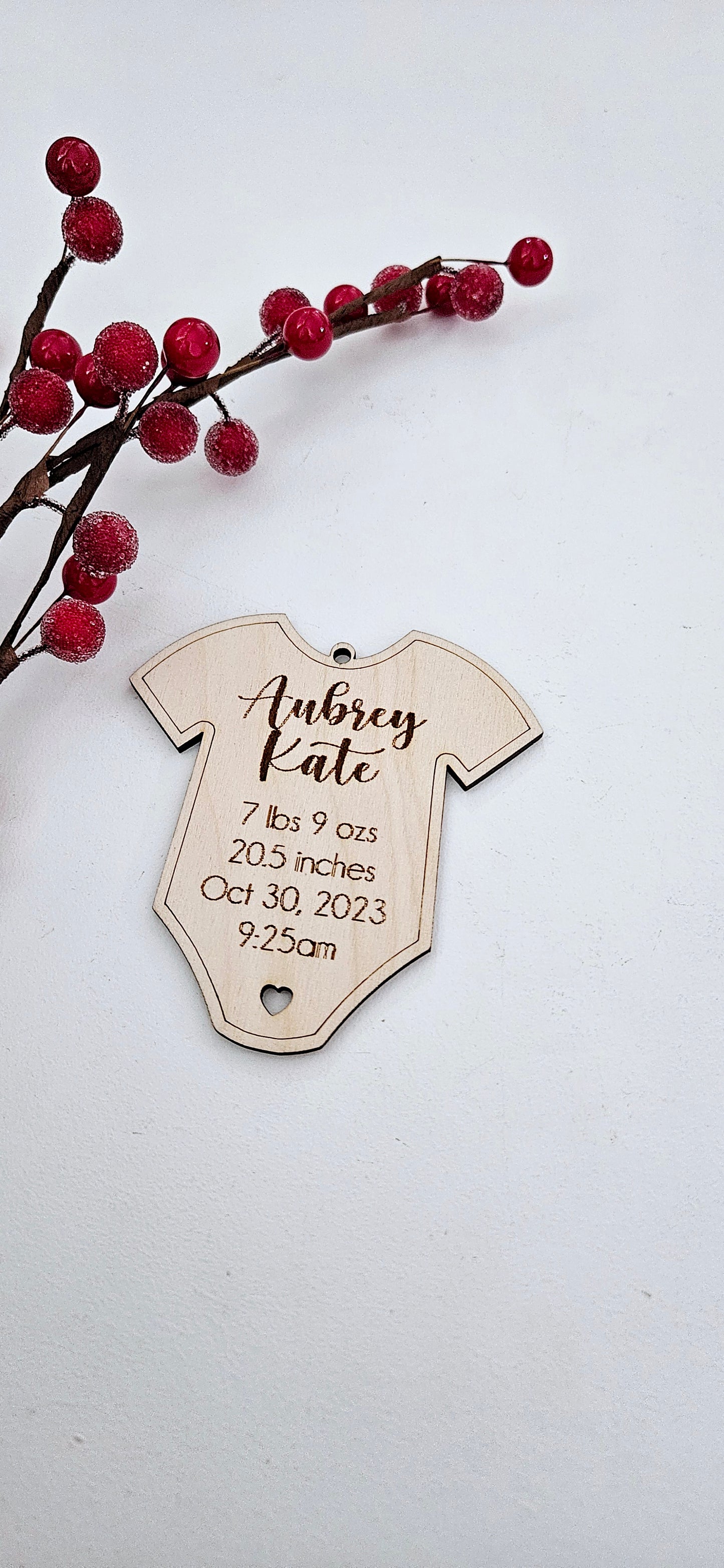 Custom Baby Birth Stat Ornament