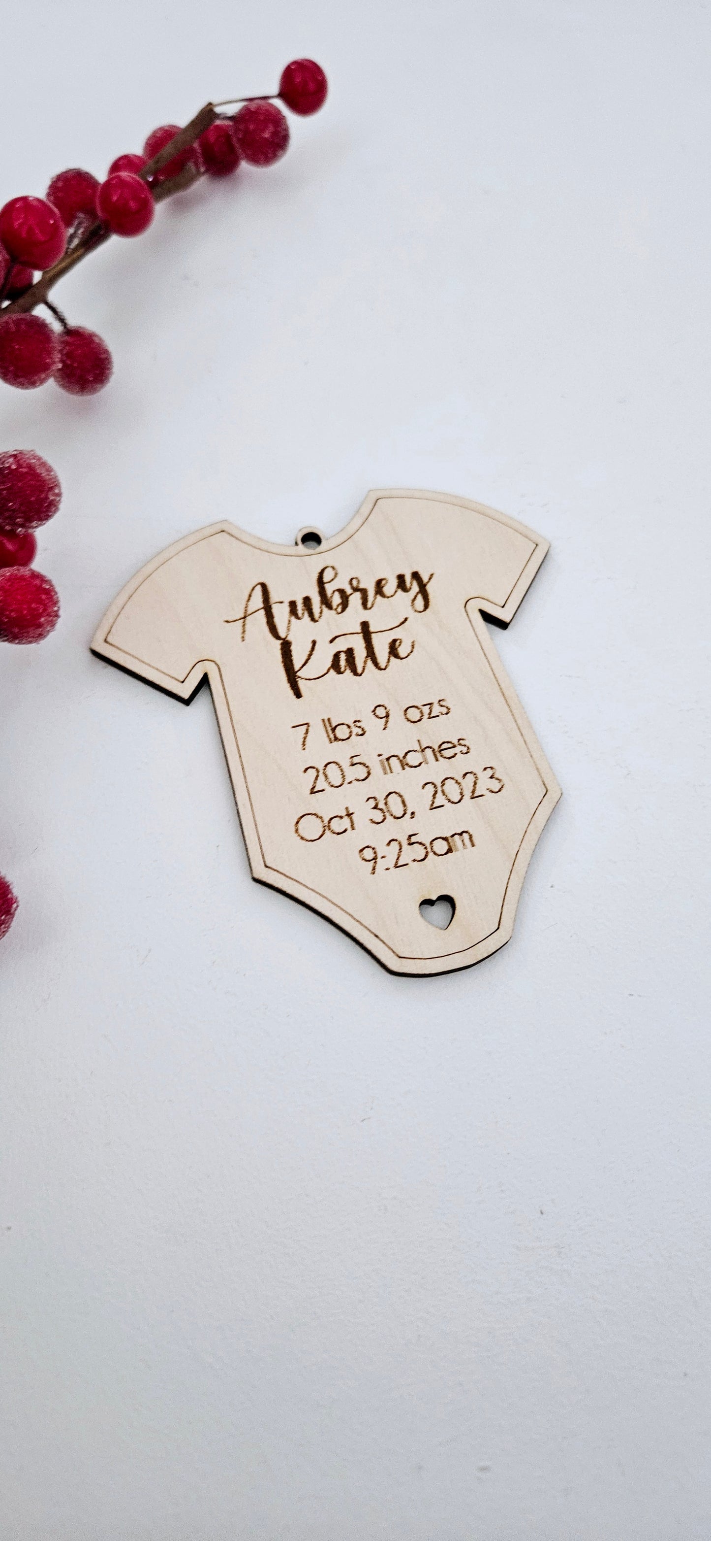 Custom Baby Birth Stat Ornament