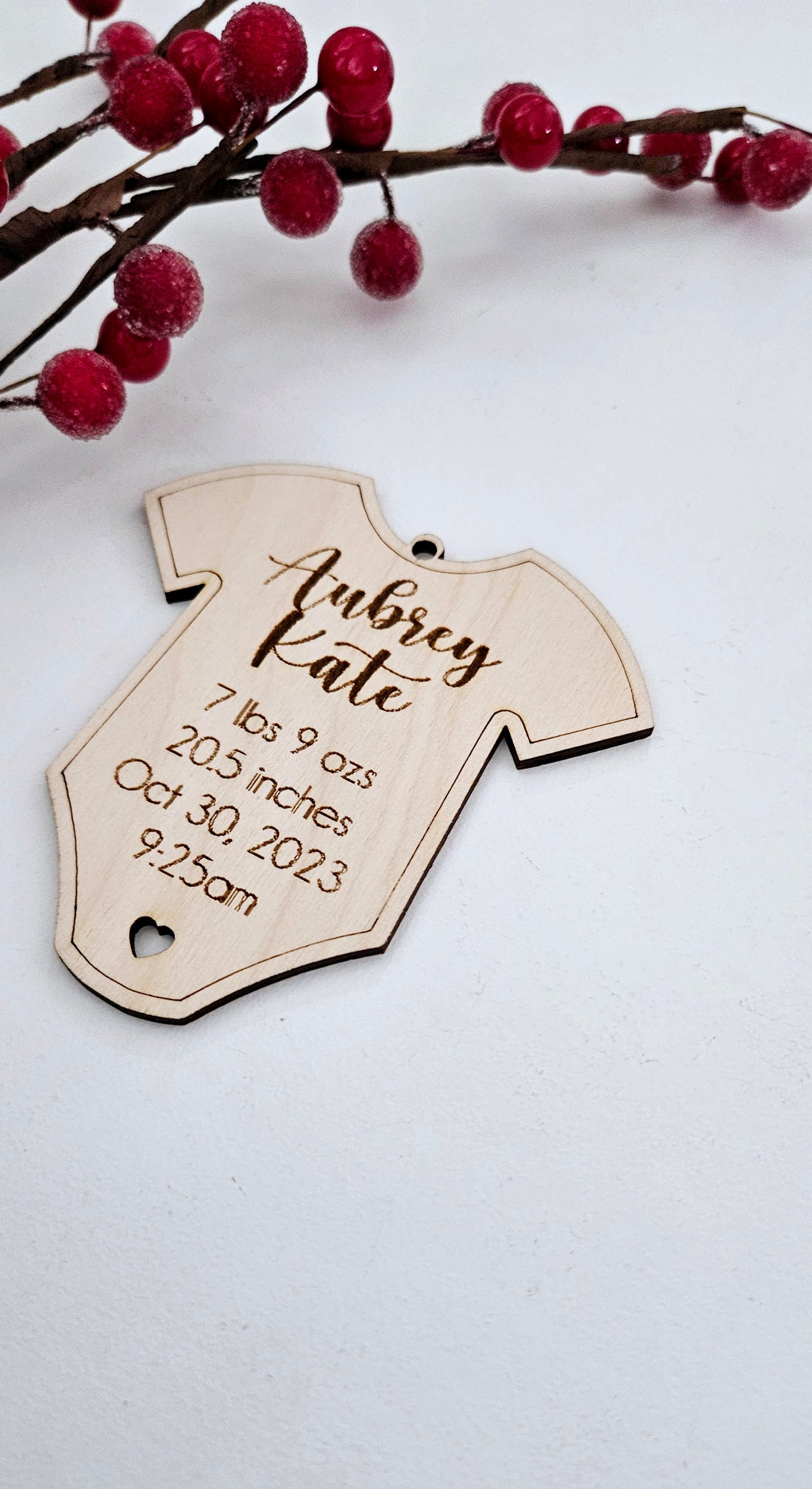 Custom Baby Birth Stat Ornament