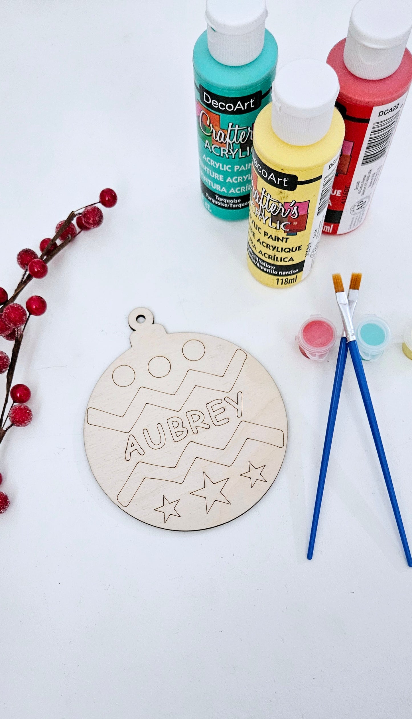 Personalized Christmas Ornament DIY Painting Kit