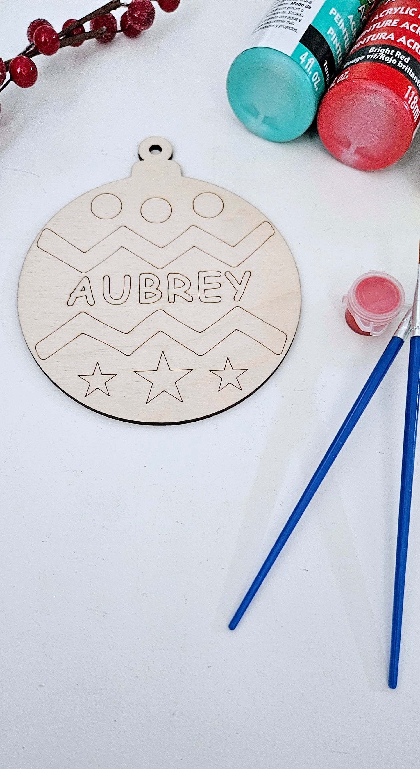 Personalized Christmas Ornament DIY Painting Kit