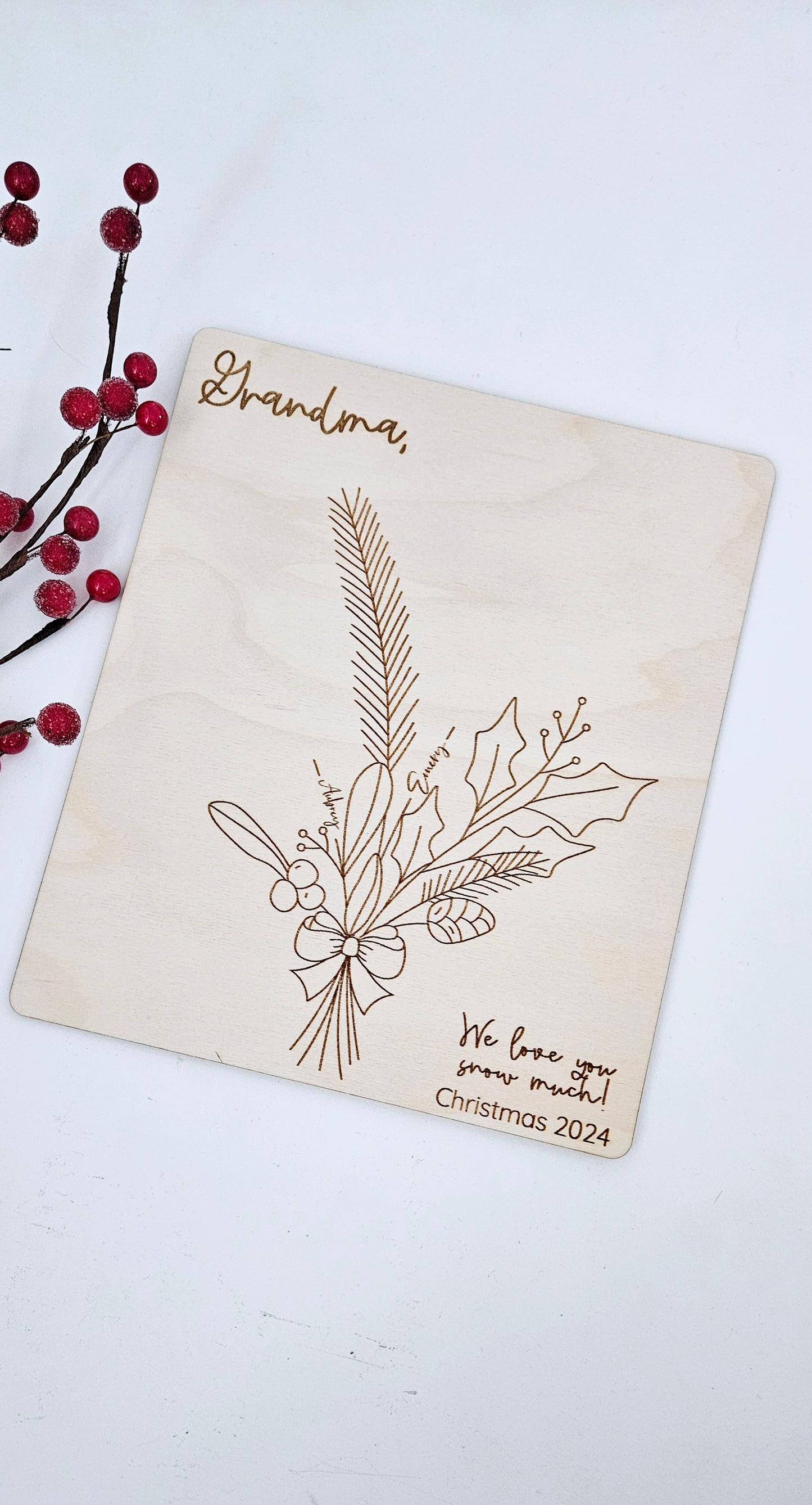 DIY Handprint Sign Christmas Grandma Gift