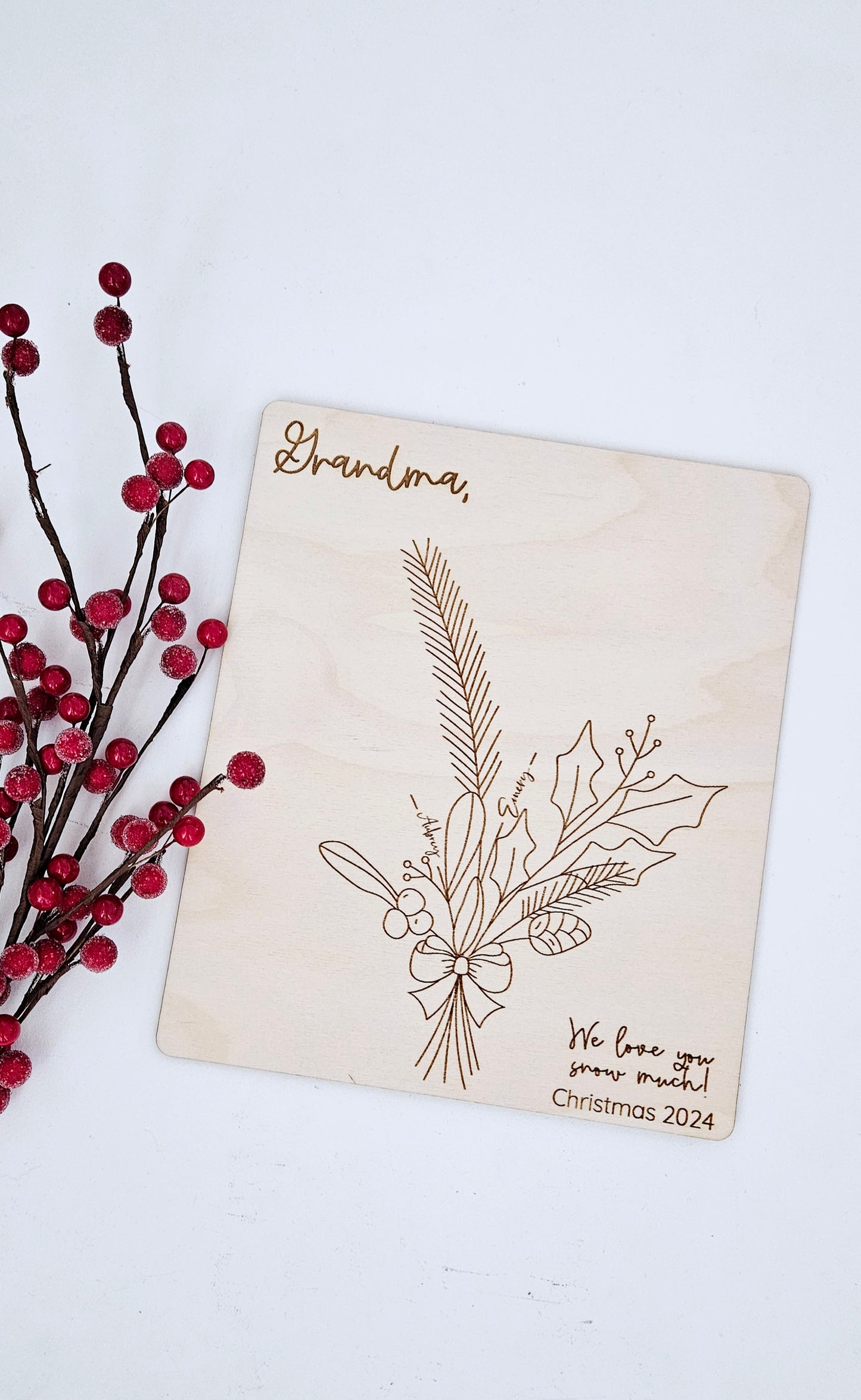 DIY Handprint Sign Christmas Grandma Gift