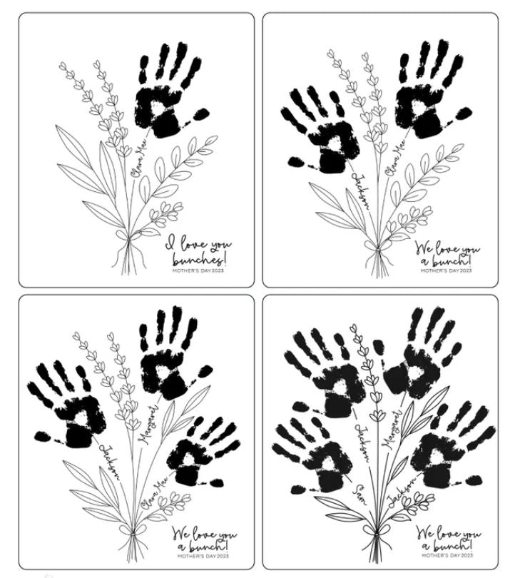 Mother's Day Handprint Floral Bunch Sign