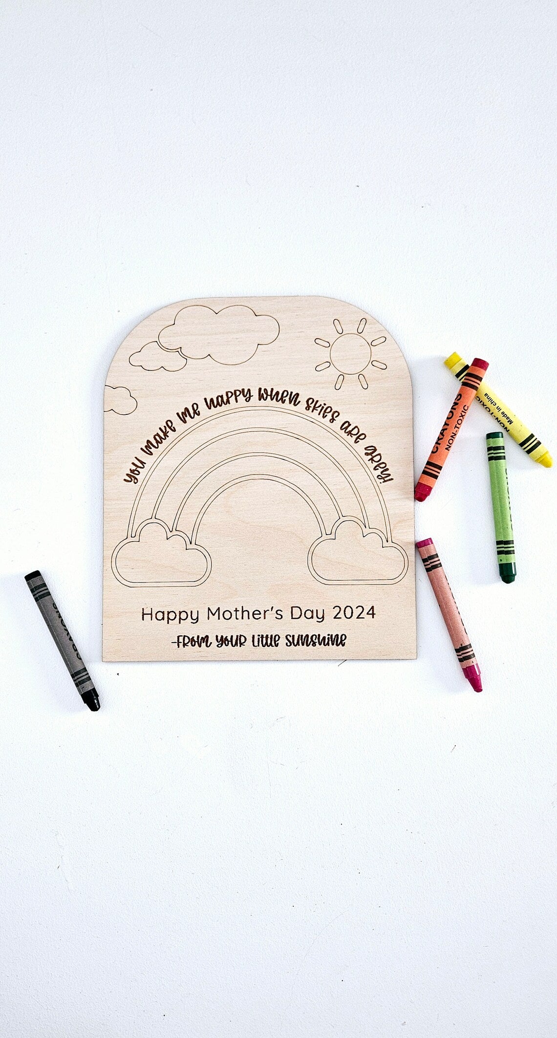 You make me happy when skies are grey DIY sign for Mothers Days