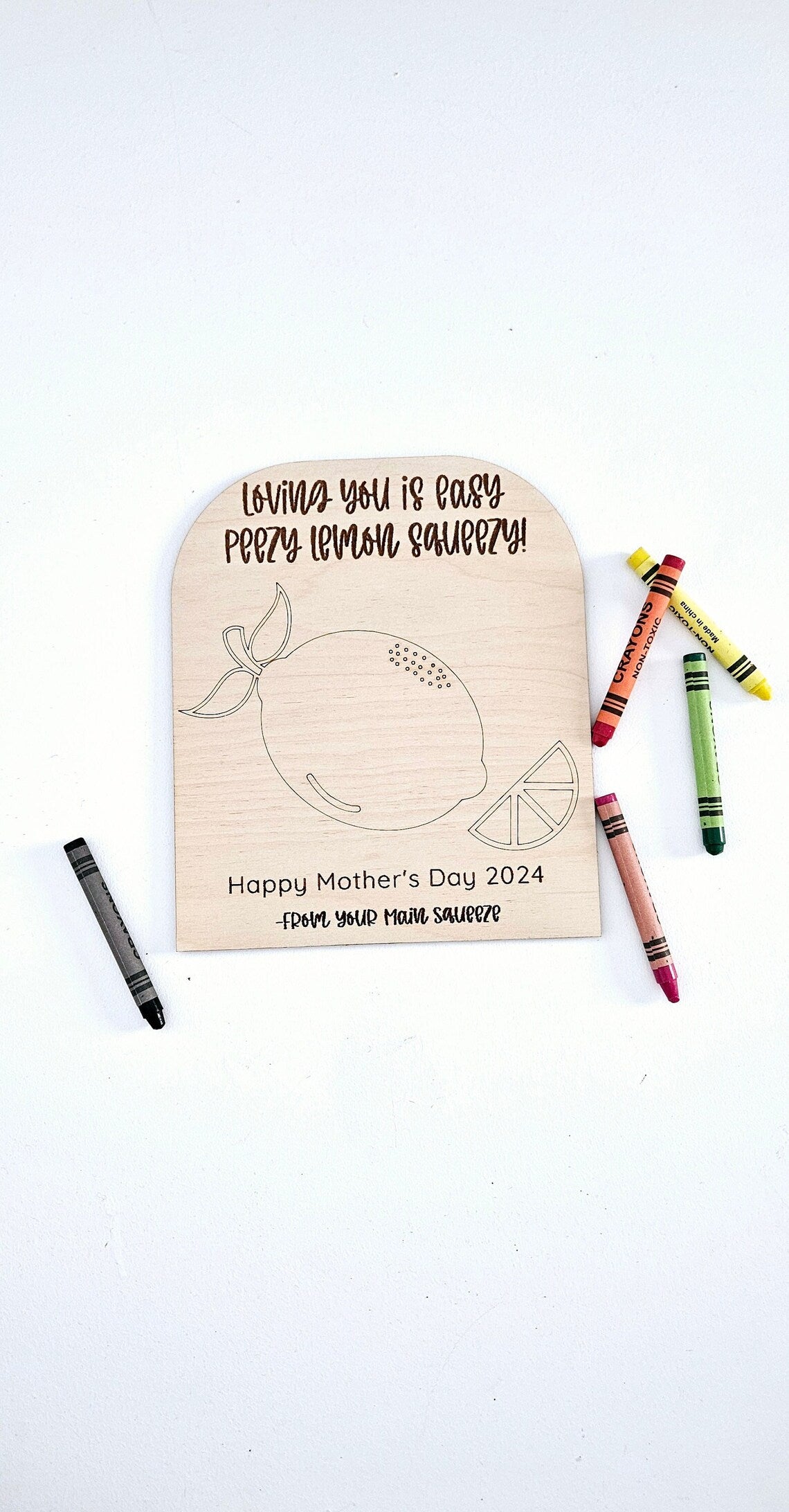 Loving you is easy peezy lemon squeezy DIY Mother's Day sign