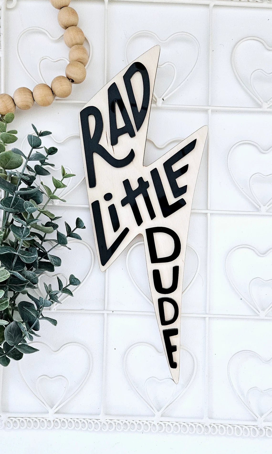 Rad Little Dude Lightning Bolt Sign