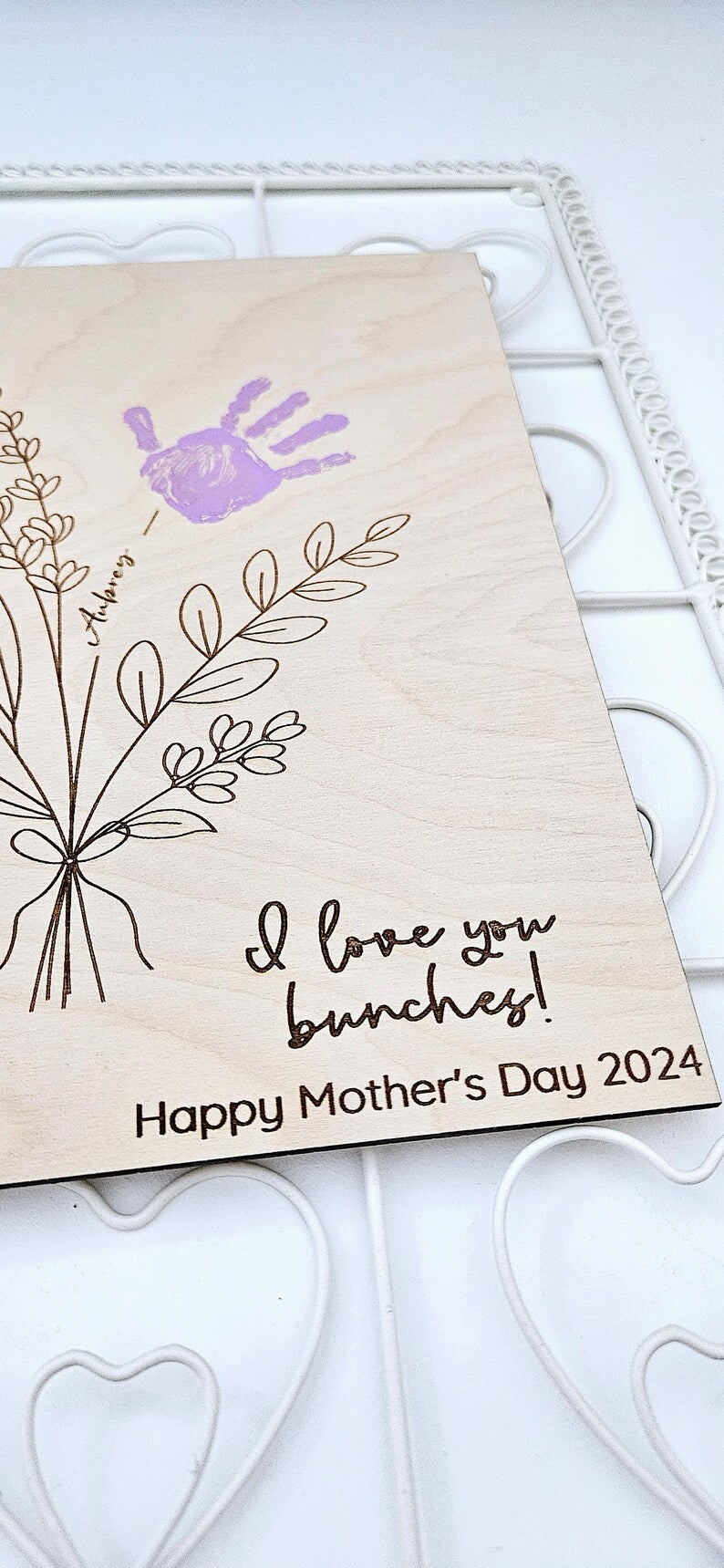 Mother's Day Handprint Floral Bunch Sign