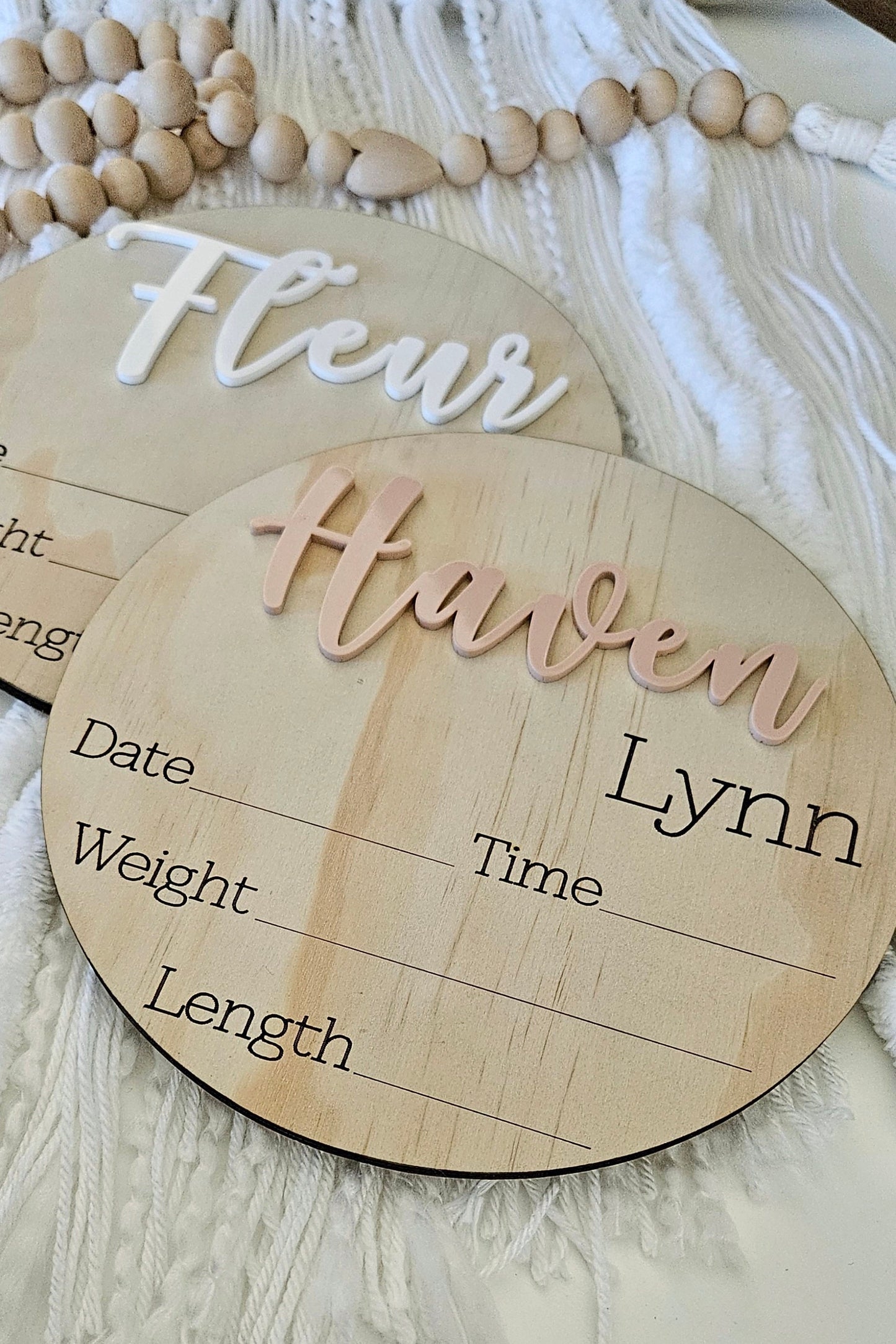 Wooden Birth Announcement Sign
