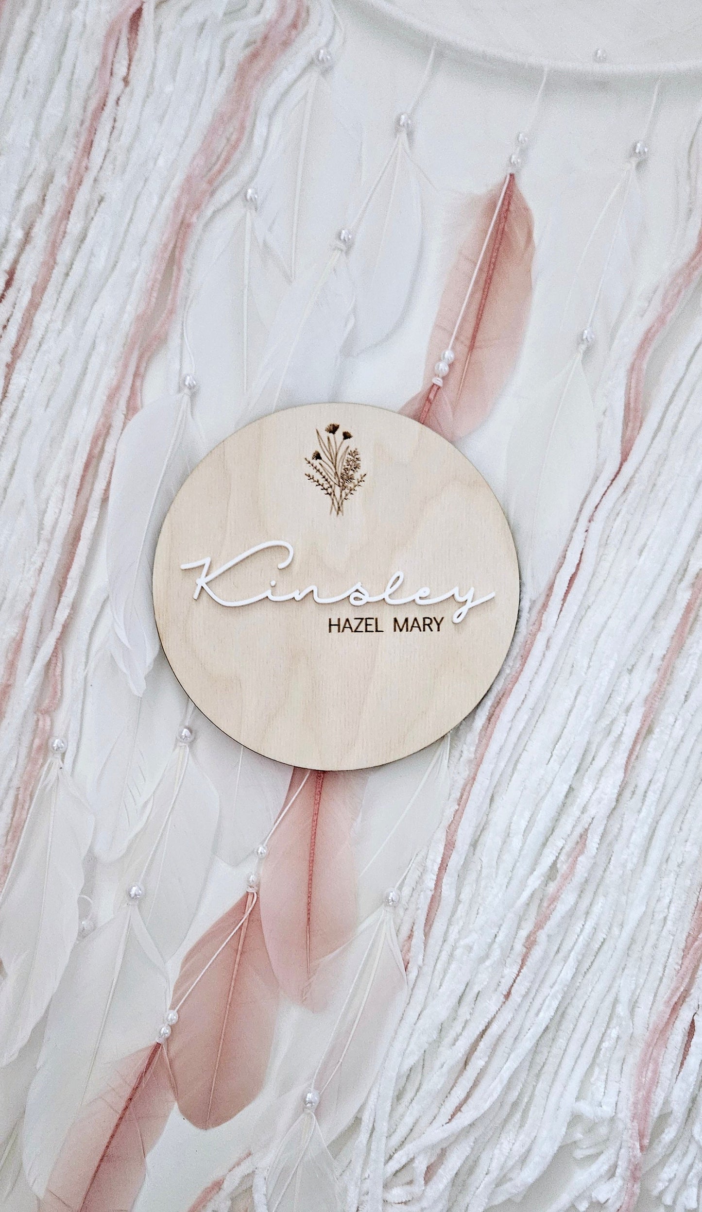 Wooden Engraved Personalized Baby Name Sign