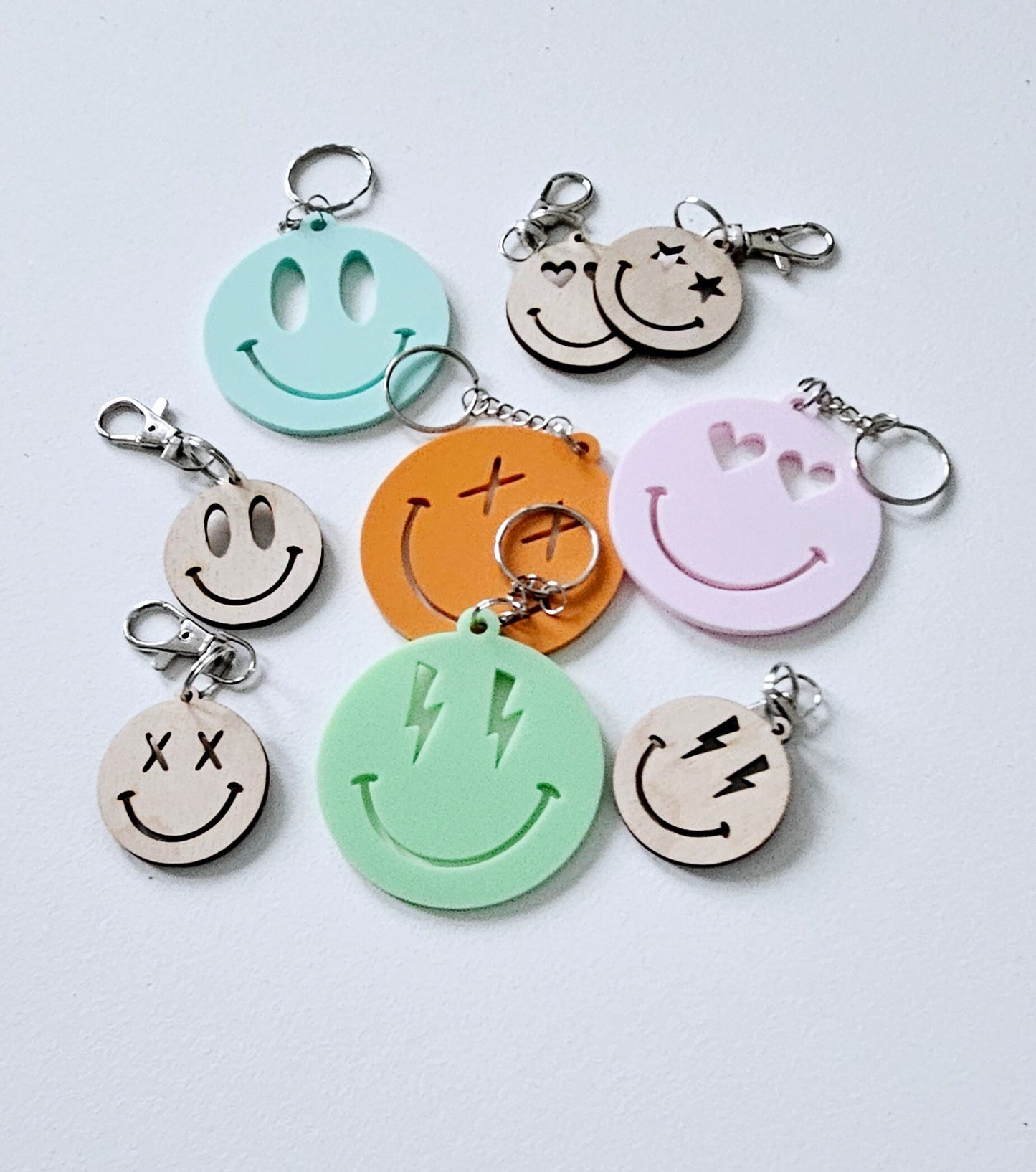 Smile Face Acrylic Keychain