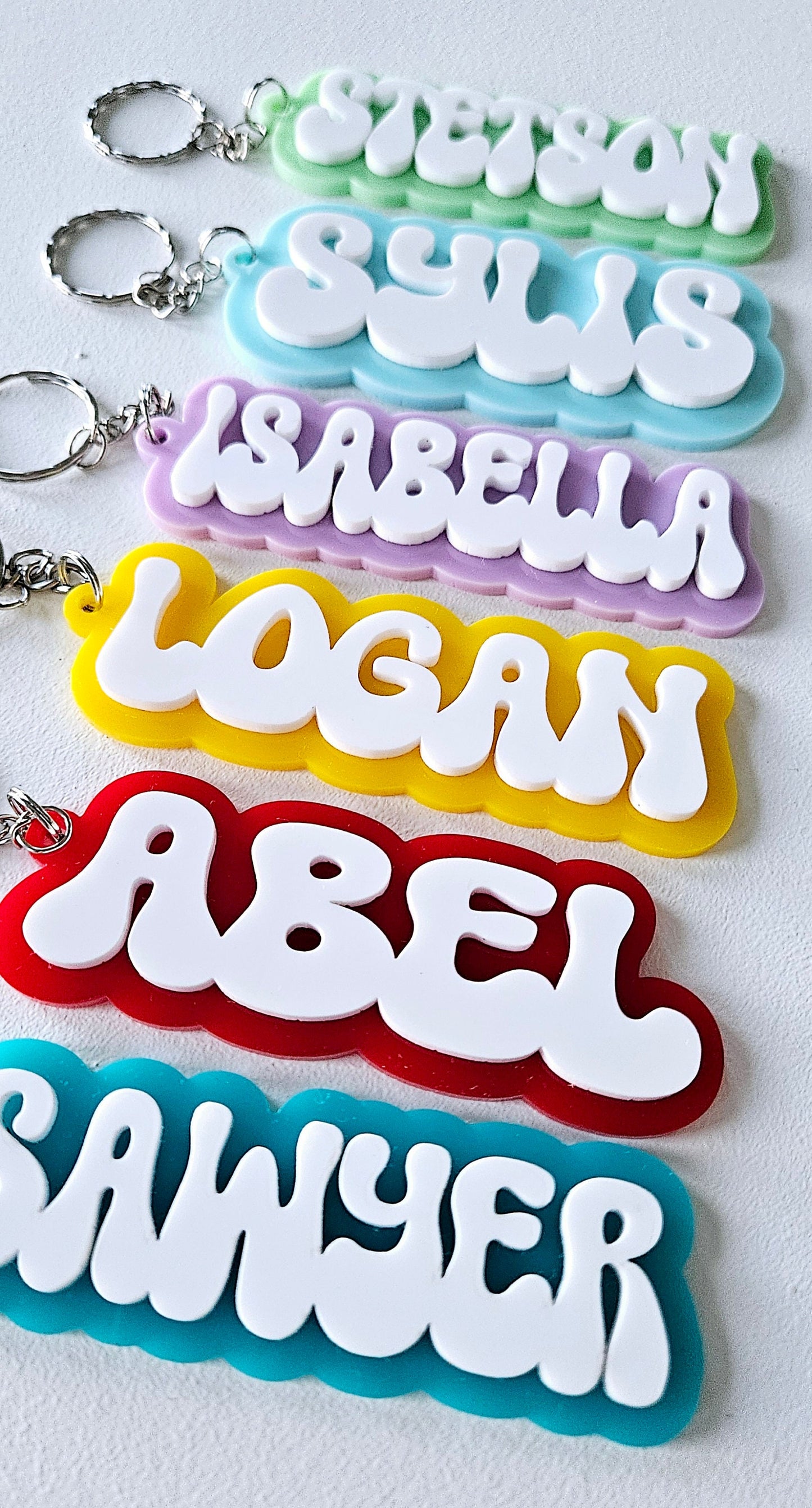 Acrylic Name Key Chain