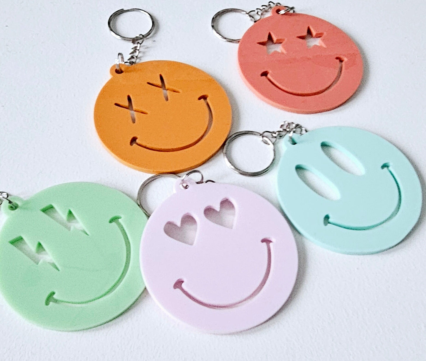 Smile Face Acrylic Keychain