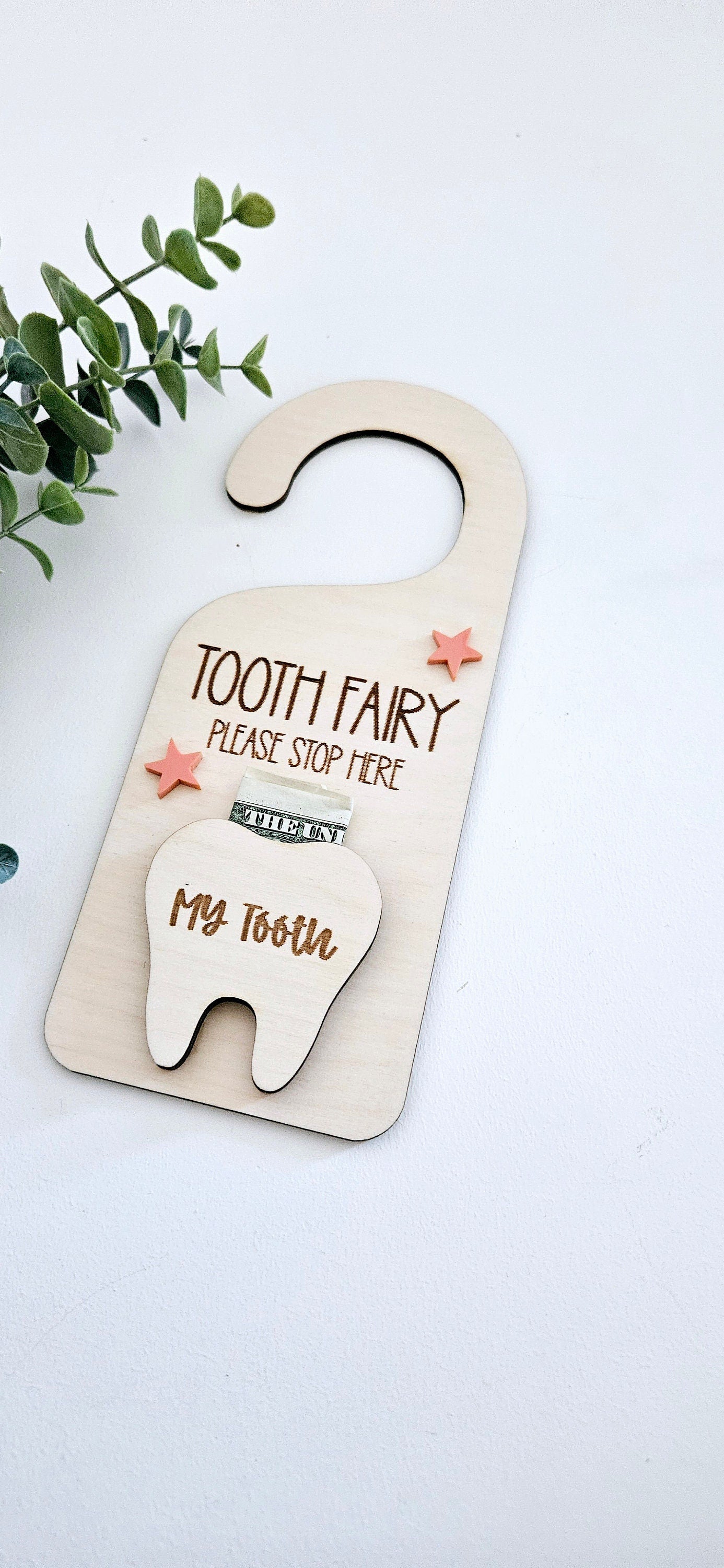 Tooth fairy door hanger