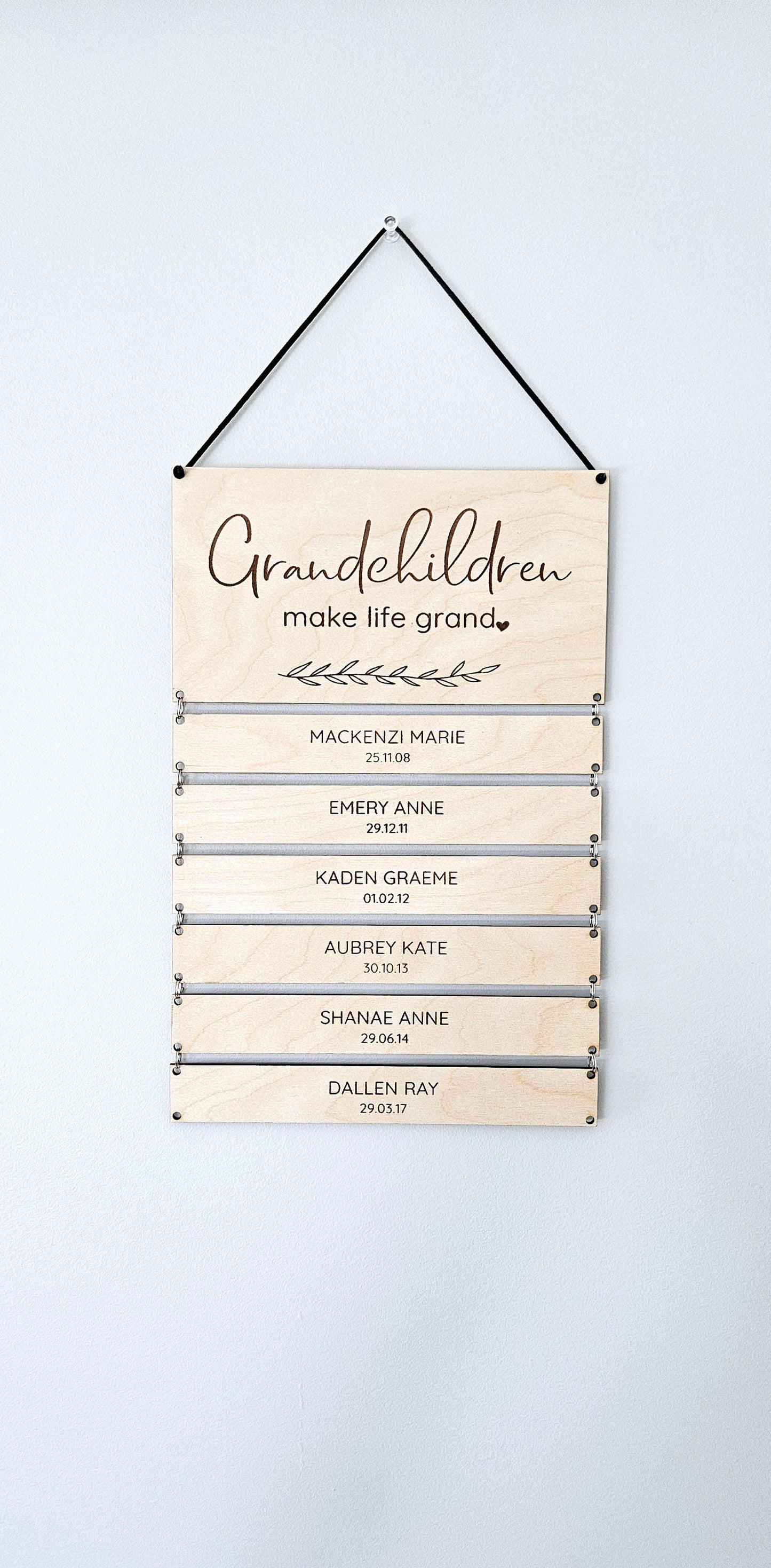 Personalized Grandchildren Make Life Grand Sign