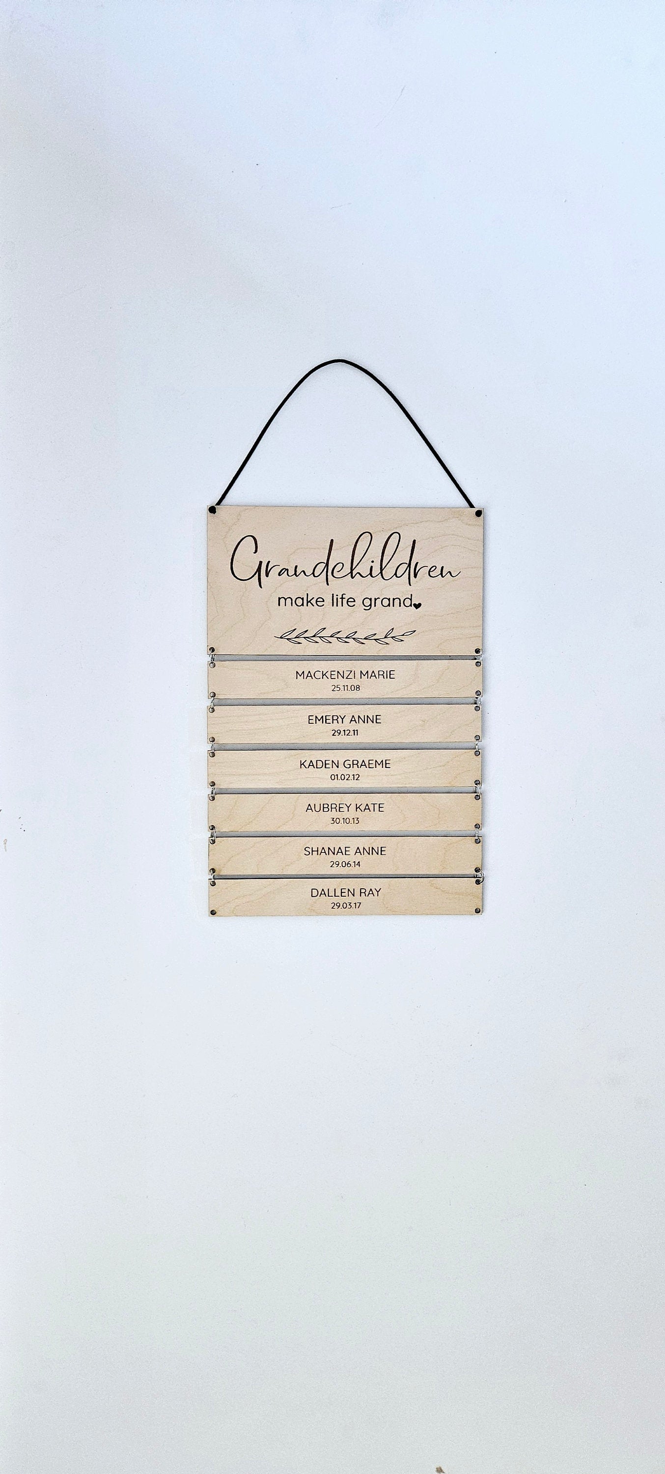 Personalized Grandchildren Make Life Grand Sign