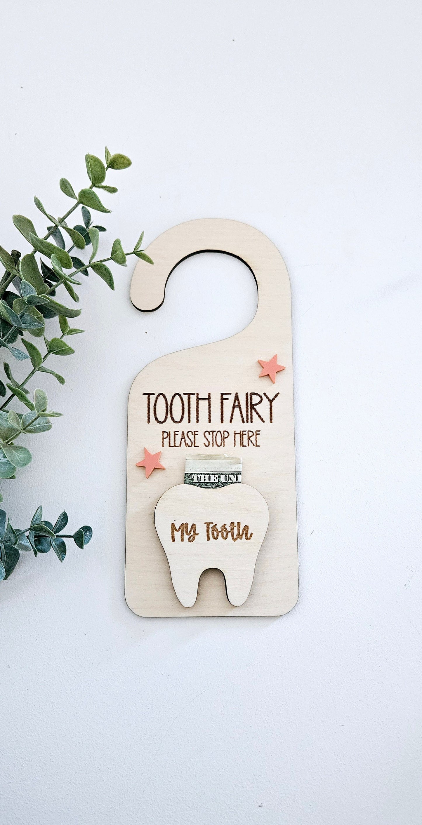 Tooth fairy door hanger