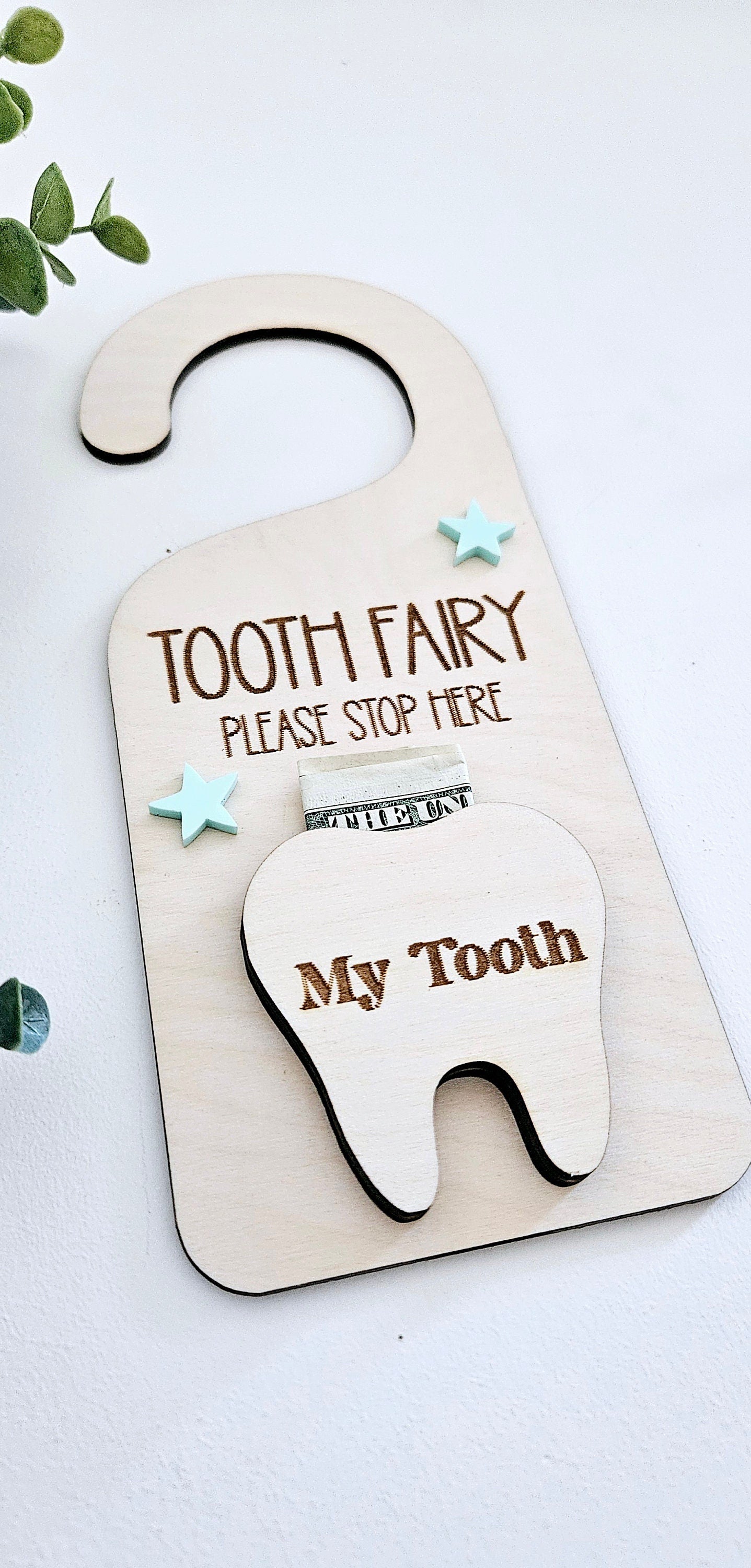 Tooth fairy door hanger
