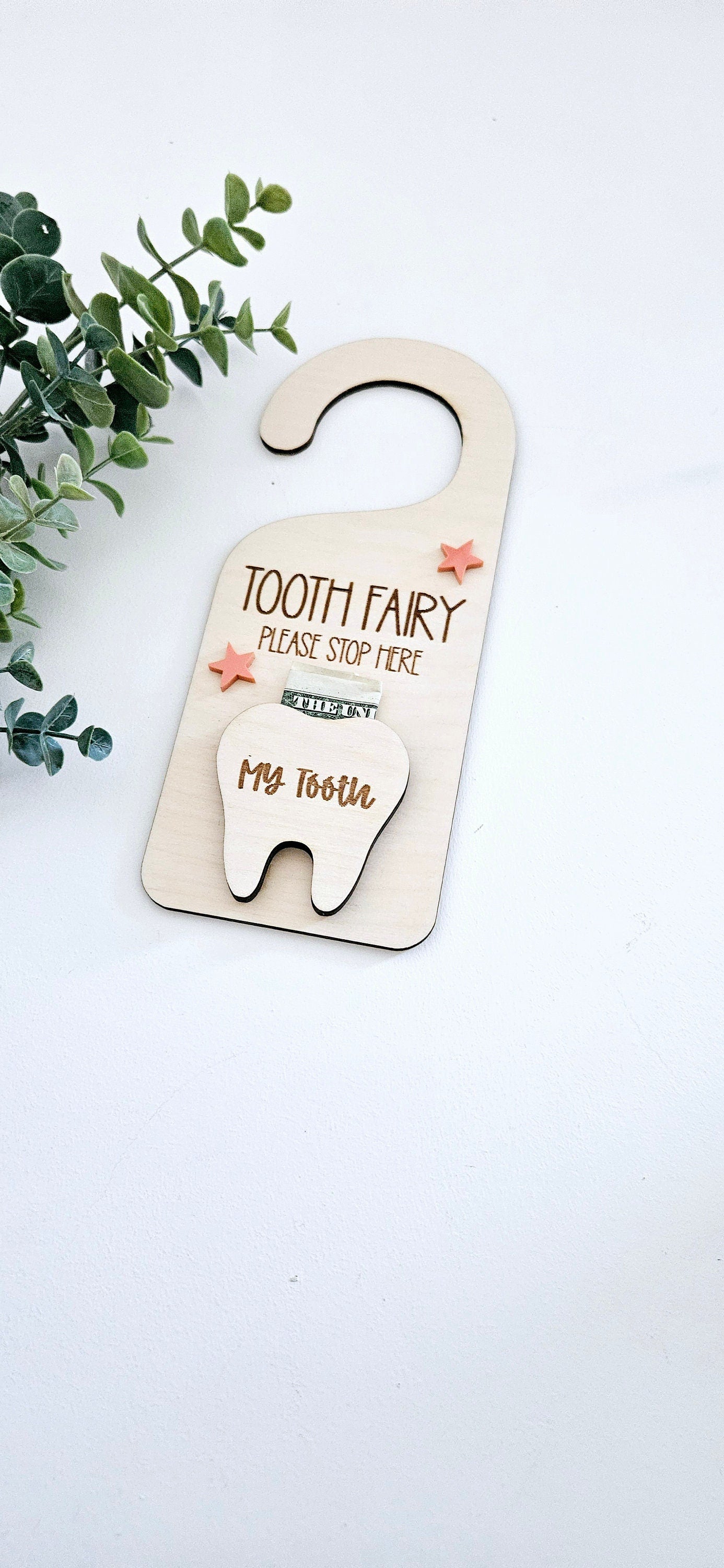 Tooth fairy door hanger