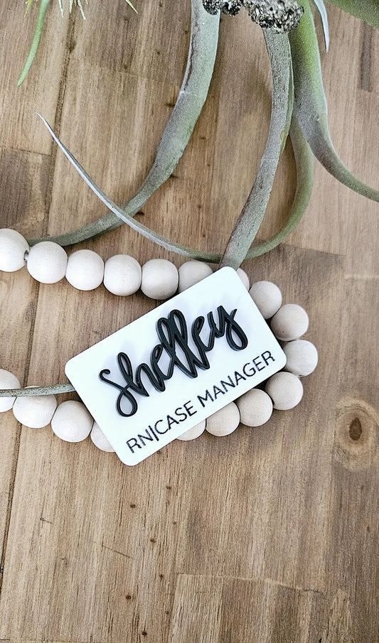 Magnetic Name Tag Custom acrylic name badge