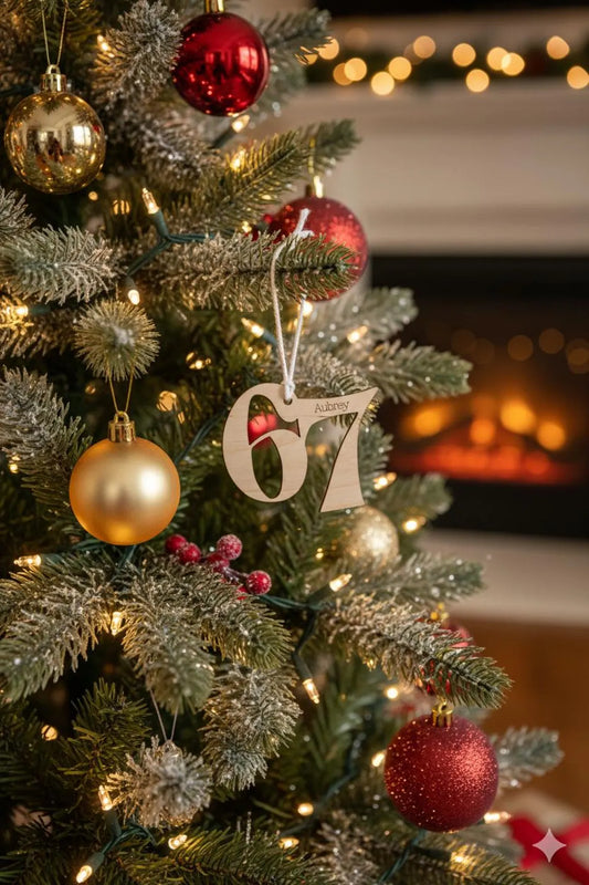 Personalized Viral 67 Wooden Ornament